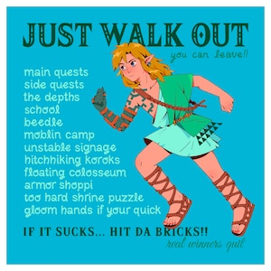 TOTK - Link Just Walk Out 8&quot; Print