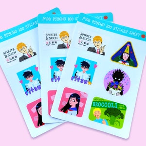 Mob Pyscho 100 Sticker Sheet
