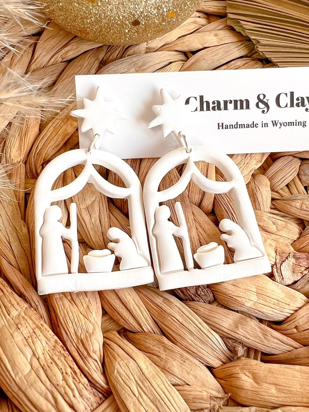 Nativity Scene Nativity Earrings Christmas Earrings Christmas Jewelry