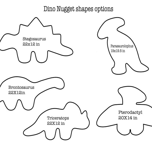 Dino Nugget Sewing Template