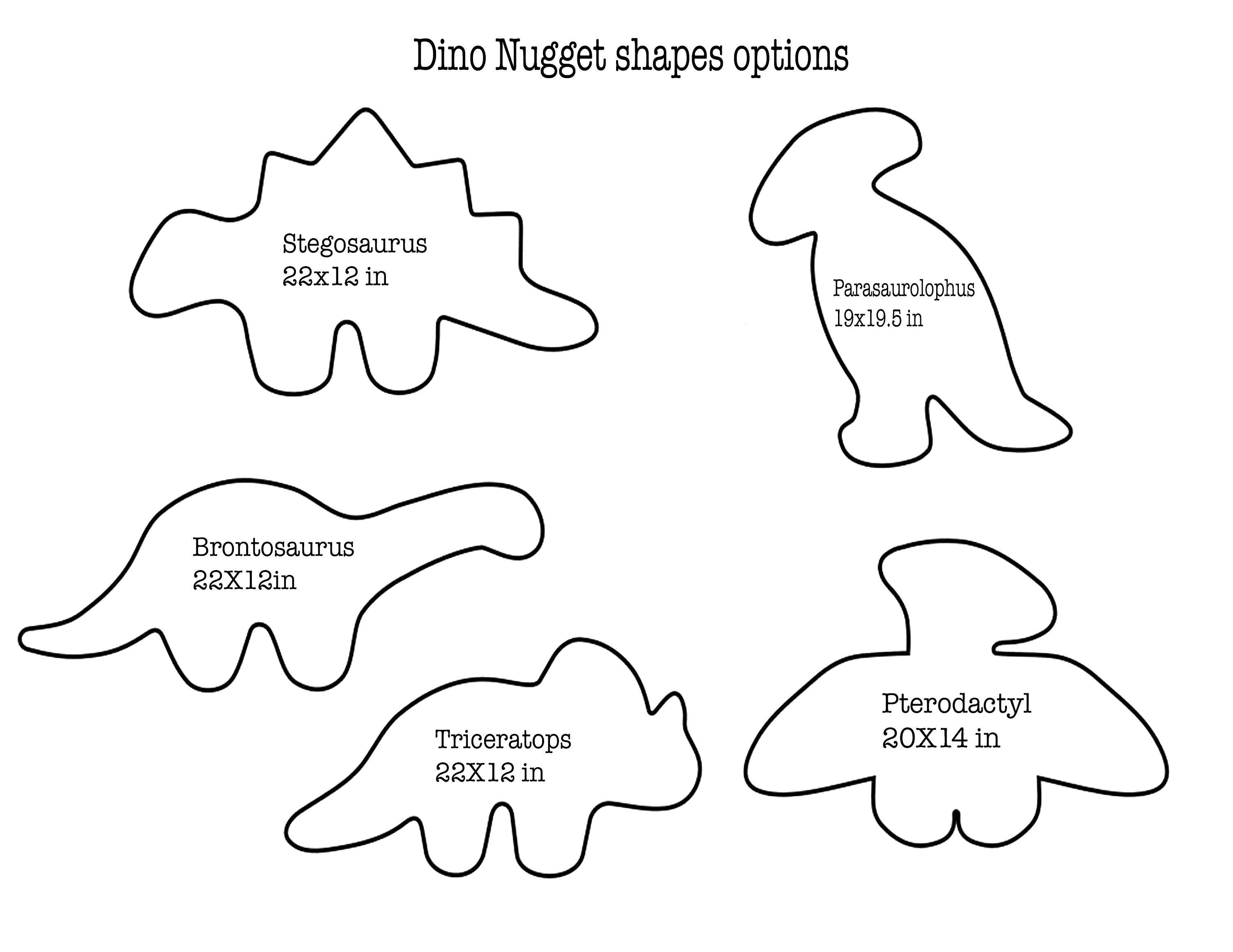 Dino Nugget Sewing Template - Etsy