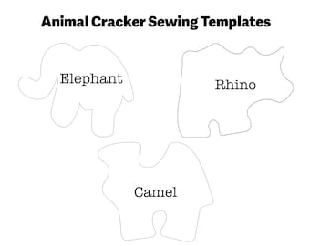 Animal Cracker Sewing Template