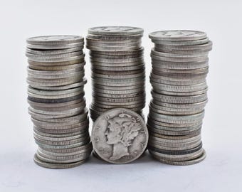 Liberty Mercury Dime - Select Your Date - 90% Silver 1931-1945