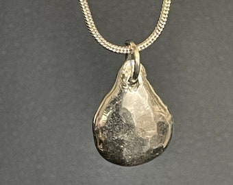 Petite Textured Pendant - .999 Fine Silver