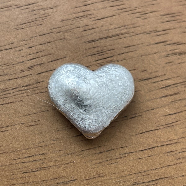 Hand Poured .999 Pure Silver Heart