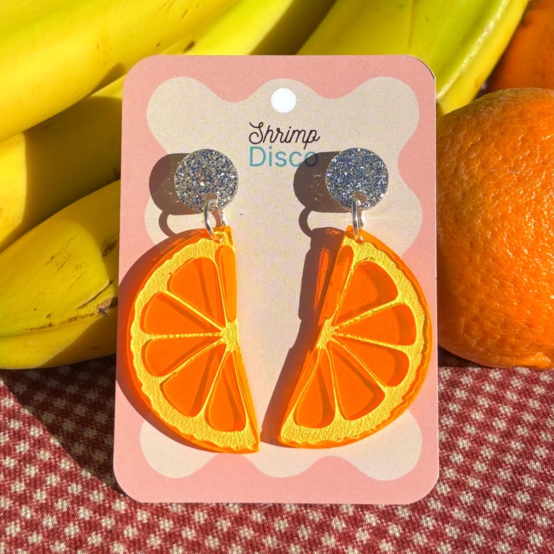 Orange Slice Statement Earrings main image 0