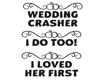 Wedding bandanas for dogs (bundle of 3)  cut file PNG and SVG