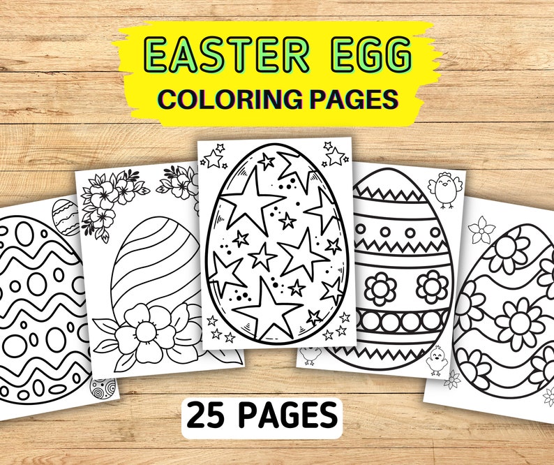 Easter Egg Coloring Pages. 25 Easter Egg Designs to Color. Easter ...