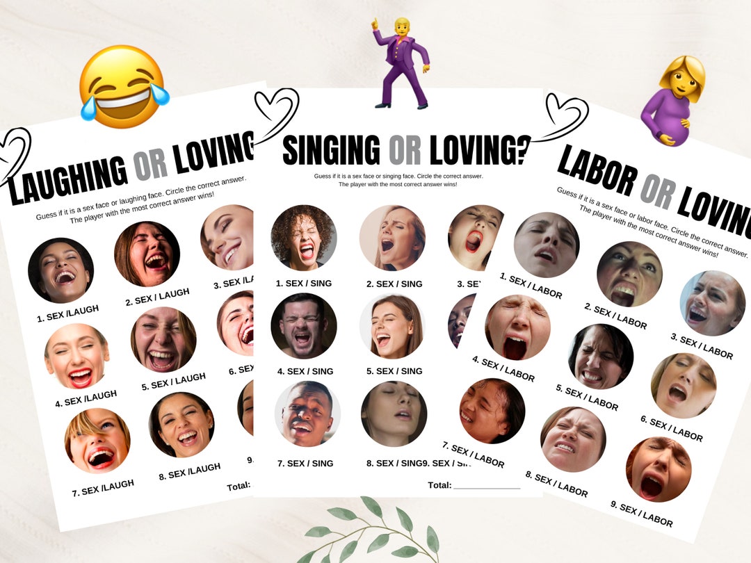 3 Printable Baby Shower Games, Singing or Lovin, Laughing or Lovin ...