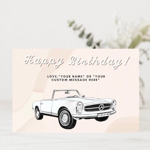 Arbonne | Happy Birthday Card | 6'' x 4'' Digital File | Mercedes Benz | Printable | Immediate Download + Print | Custom | Team Gifts
