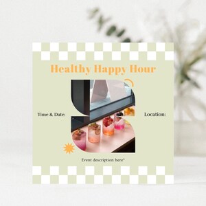 Arbonne | Event Card | Gezonde Happy Hour | Digitale | Arbonne Gift | Onmiddellijke download + | afdrukken Gewoonte