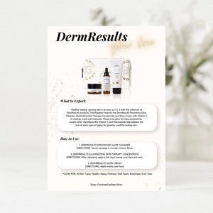 Arbonne | DermResults 3-stappen regime | Voorbeeldkaarten | 5'' x 7'' digitaal bestand | Huidverzorging | Arbonne Gift | Onmiddellijke download + | afdrukken Gewoonte