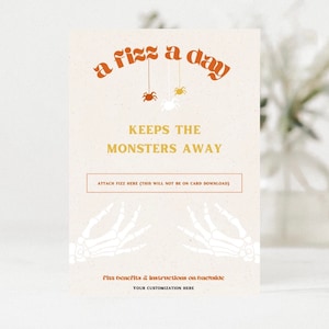 Arbonne | 2-zijdige Halloween Card | A Fizz A Day | Fizz Sample Cards | 5'' x 7'' Digitale Download | Afdrukbare | Arbonne Cadeau