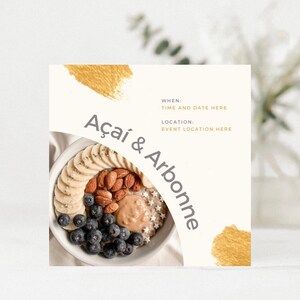 Arbonne | Event Card | Acai & Arbonne | Digital File | Arbonne Gift | Immediate Download + Print | Custom