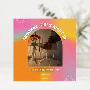 Arbonne | Event Card | Girls Night In | Digital File | Arbonne Gift | Immediate Download + Print | Custom