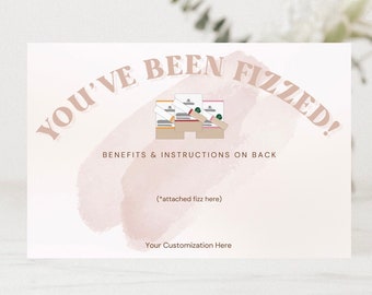 Arbonne | "You've Been Fizzed" Sample Card | Customizable | 30-Day | 6'' x 4'' Instant Digital Download | Fizz | Arbonne Gift