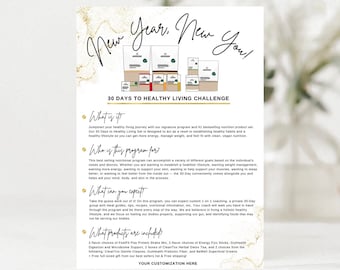 Arbonne | New Year, New You! | 30-Day Program | Sample Card | 5'' x 7'' Instant Digital Download