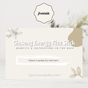 Arbonne | Fizz Stick Sample Card | Aanpasbare | 30-daagse | 6'' x 4'' Instant Digitale Download | Bruisen