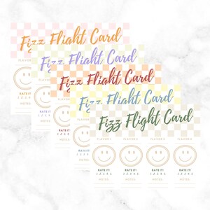 Arbona | Pacote de variedades de cartões de voo Fizz Stick | Cartões de eventos | 30 dias | Download digital instantâneo de 11'' x 8,5'' | Fizz | 4 sabores