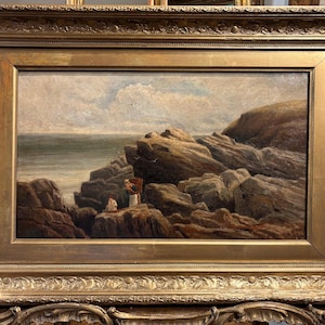 Original 19th Century OLD MASTER STYLE Oil Painting in Gold gilt Frame