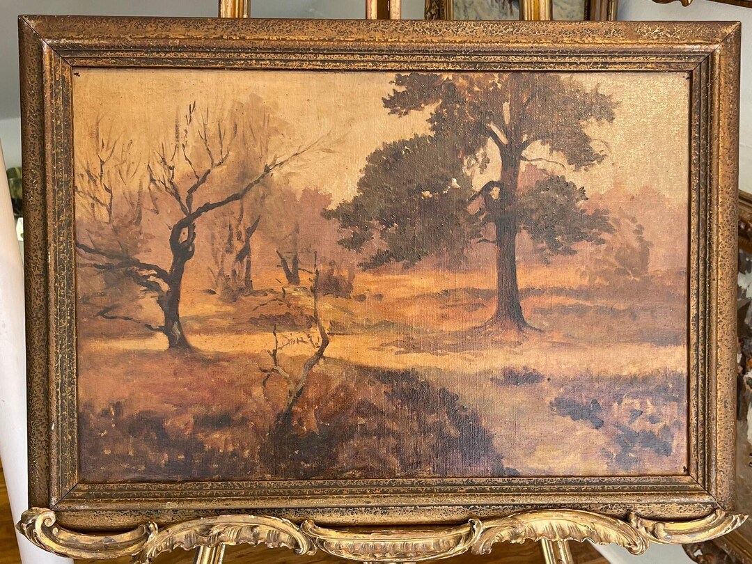 ❗️レア❗️ 英国アンティーク PEARS 絵画 額縁付き 狩猟シーン ビンテージ この通路では、ハンターたちが徒歩で水路を渡っています。19世紀の