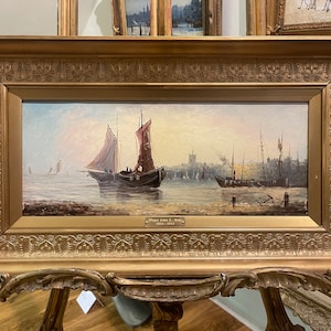Original Oil Painting John E Bale 19th Century In beautiful Gold gilt Frame