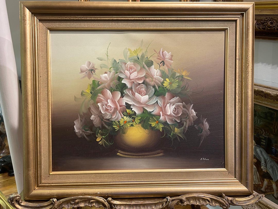 絵画 Oil painting of beautiful flowers. Spring Flowers-SOLD - Vancouver Fine Art Gallery