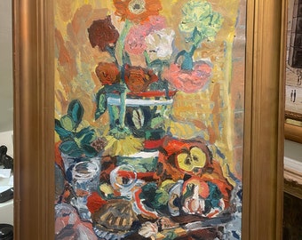 Oil Painting ATTR to PAUL AIZPIRI 20th Century Gold Frame