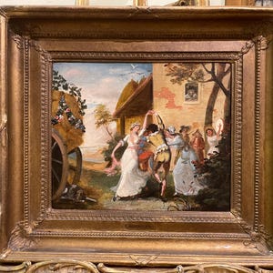 Old Master Painting 18th Century Circle of FRANCIS WHEATLEY RA Gold Gilt Frame