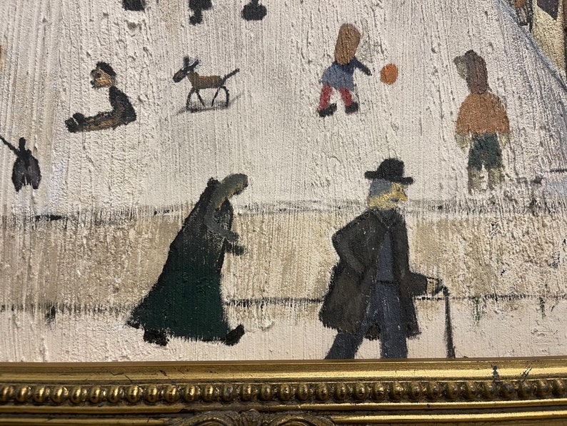 Just Sold ..old Master L S Lowry Oil Painting Stockport Street in