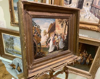 18 世紀の古典絵画、フランシス・ホイートリーのサークル、RA 金箔額縁