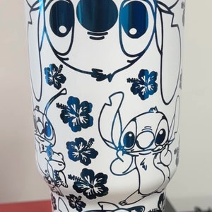 40oz laser engraved tumbler s t i t c h
