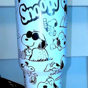 40oz laser engraved “cute dog” tumbler