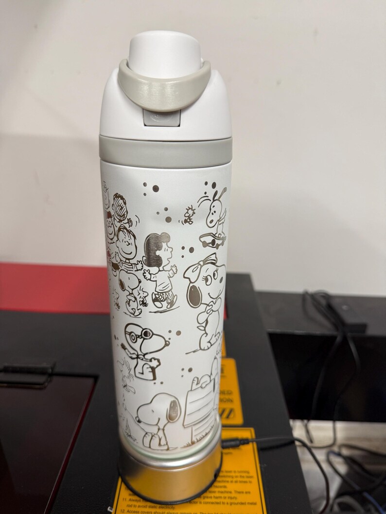 Laser Engraved "Peanuts", 24oz/32oz Water bottle and 40oz Stainless Steel tumbler image 5