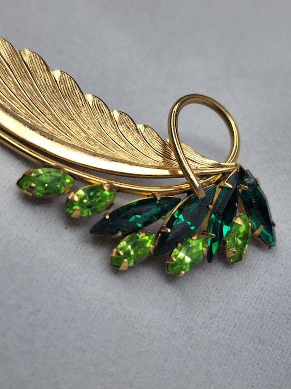 Broche Ancienne Vintage Plaquée Or 12k Avec Rubis Et Perle - Bijou Rétro *3714
