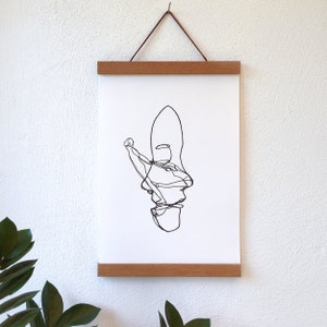 Kunstdruck | Poster | Lovers | Druck mit Posterschiene aus Holz | Art | Wanddeko | Digitaldruck