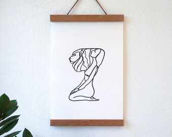 Art printing | Poster | Lion | Print with wooden poster rail | Type | Wall decoration | Digital printing