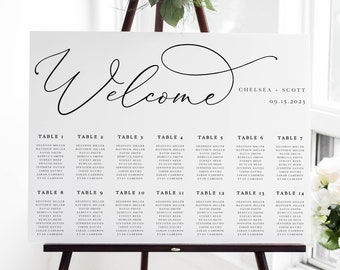 Wedding Welcome Sign Template, Wedding Signage, Wedding Decor, Editable and Printable, Minimalist, Digital Download