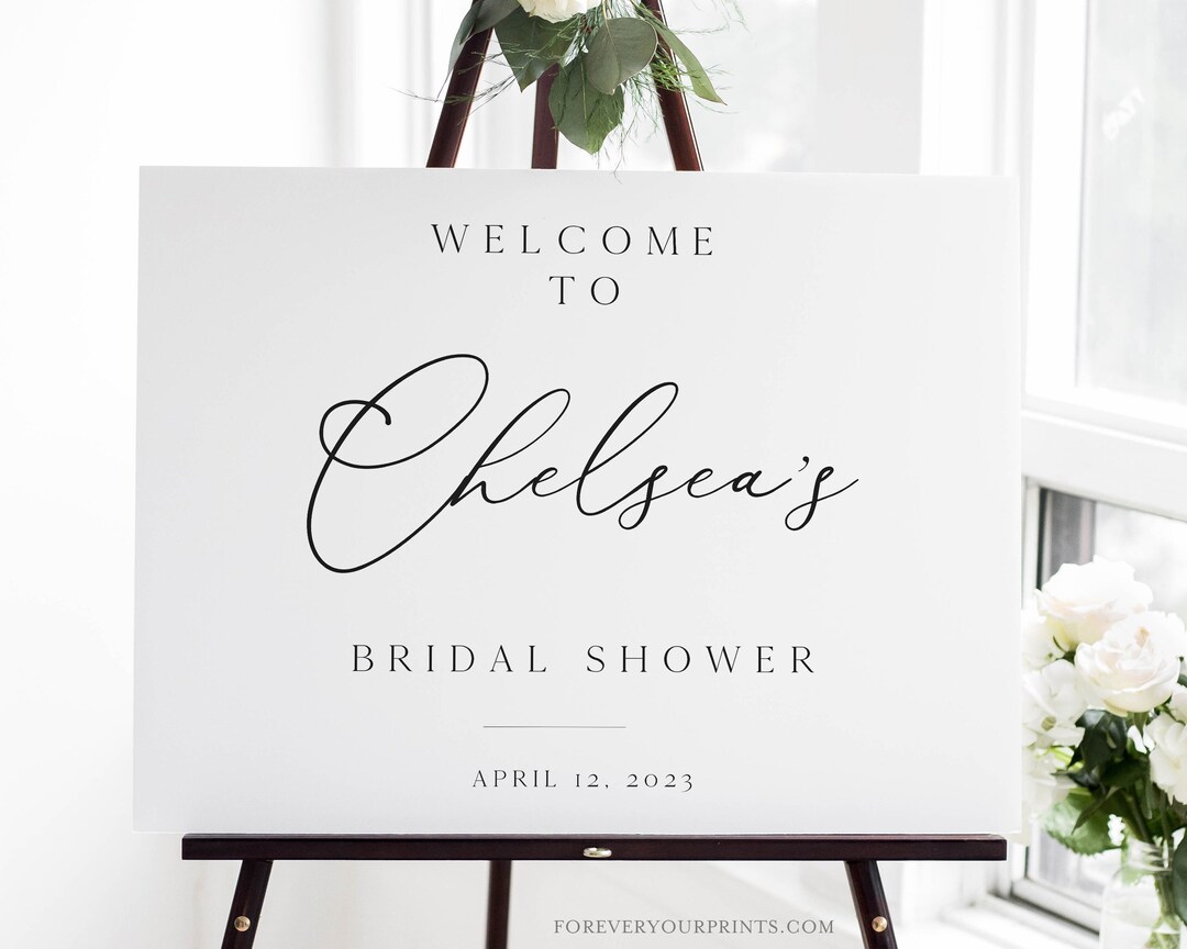 Bridal Shower Sign Template, Digital Download, Bridal Shower ...