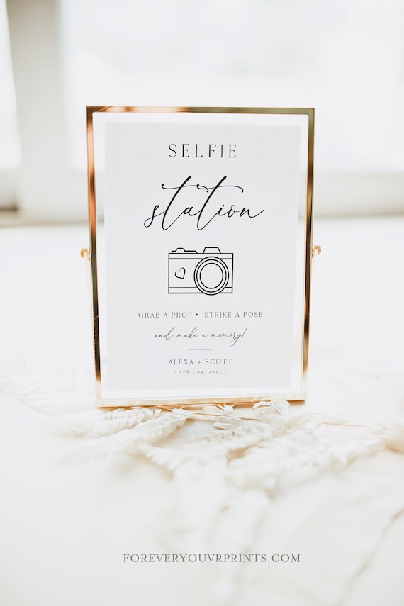 Photo Booth Sign Printable Wedding Photo Booth Template | Etsy
