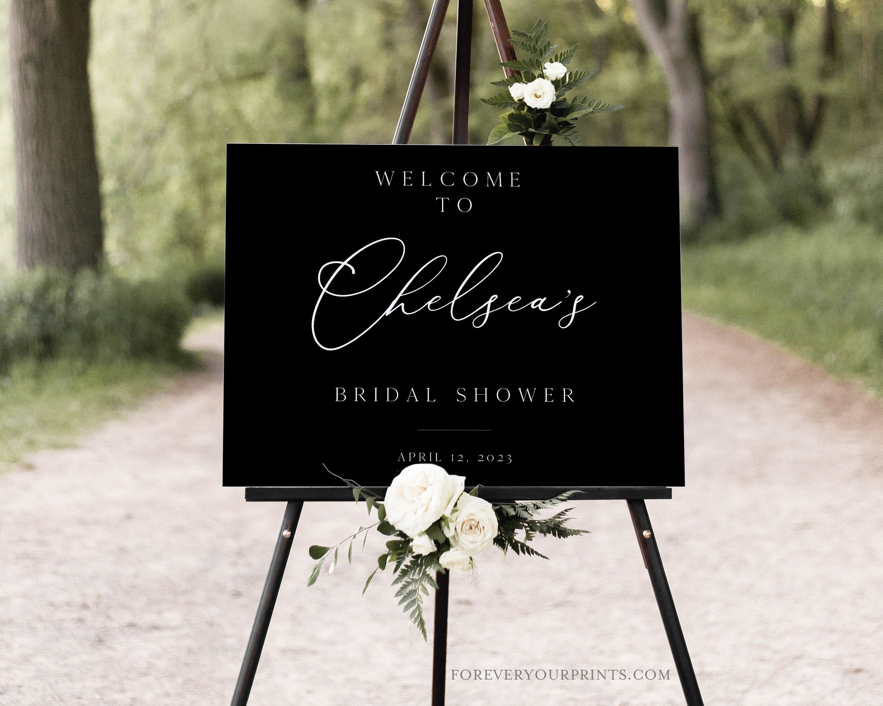Bridal Shower Sign Template, Digital Download, Bridal Shower ...