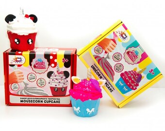 Knete Modellierung Knetmasse 75004 Soft Knete Set für Kreativität Mousecorn Cupcake Kinder Spielzeug Geschenk Idee Mädchen, Jungen 5 Jahre