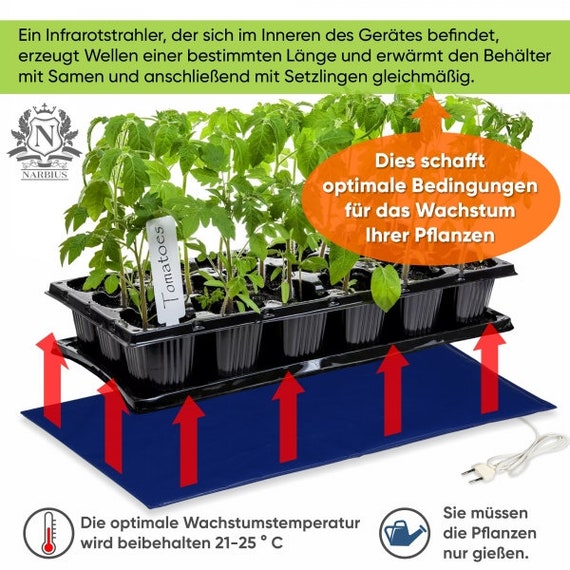 Tappetino riscaldante Riscaldatore da 20 W per terrario e pianta di semina  di coltivazione TeploMaxx 50 х 25 cm -  Italia