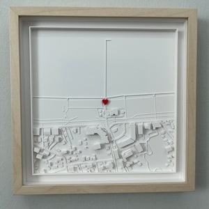 Personalisiertes Bild / 3D Stadt / Koordinaten / Original / Personalisierte Geschenke / Hochzeitsgeschenk Bild 7