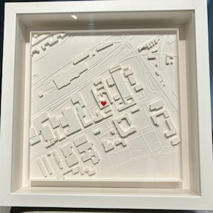 Personalisiertes Bild / 3D Stadt / Koordinaten / Original / Personalisierte Geschenke / Hochzeitsgeschenk Bild 1