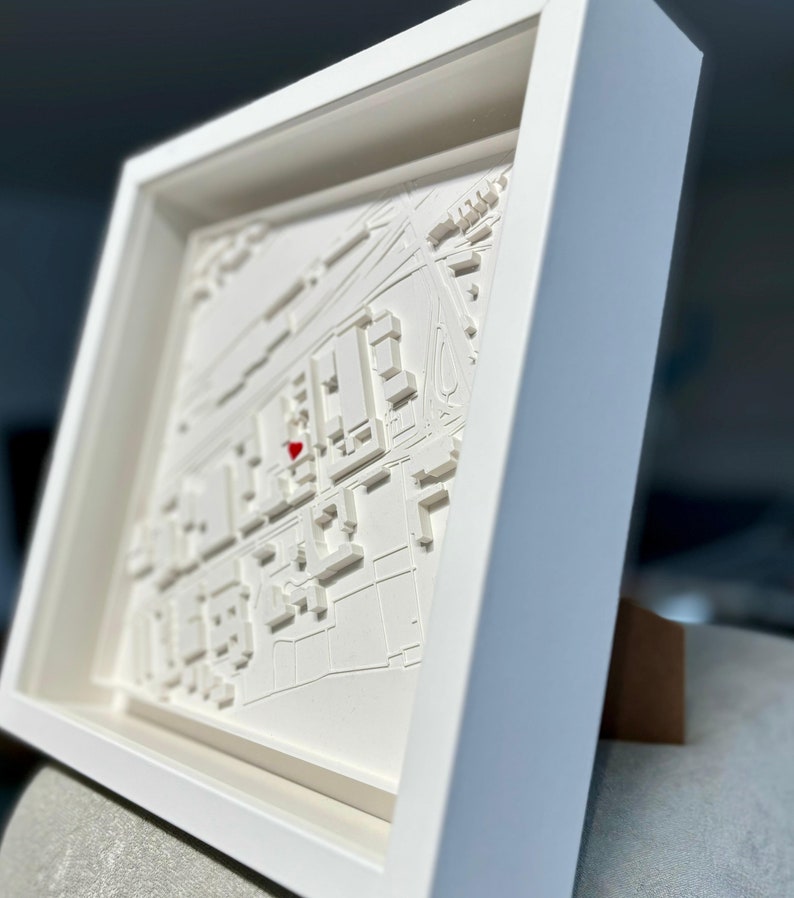 Personalisiertes Bild / 3D Stadt / Koordinaten / Original / Personalisierte Geschenke / Hochzeitsgeschenk Bild 10