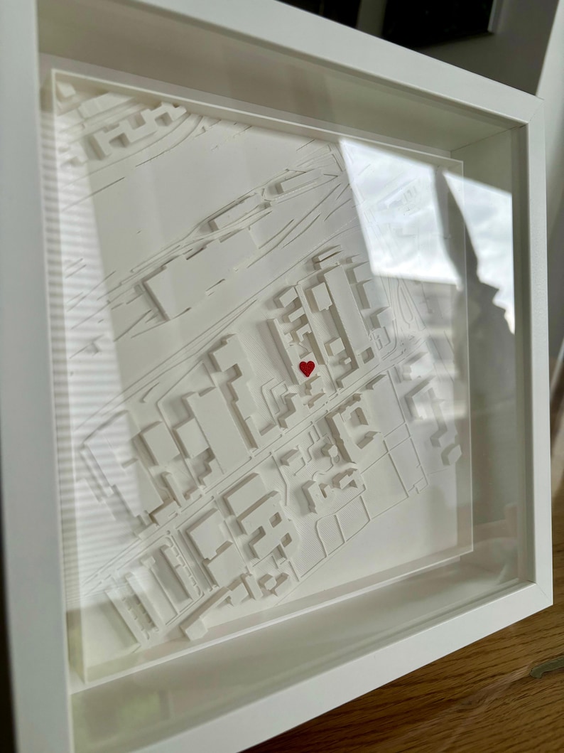 Personalisiertes Bild / 3D Stadt / Koordinaten / Original / Personalisierte Geschenke / Hochzeitsgeschenk Bild 9