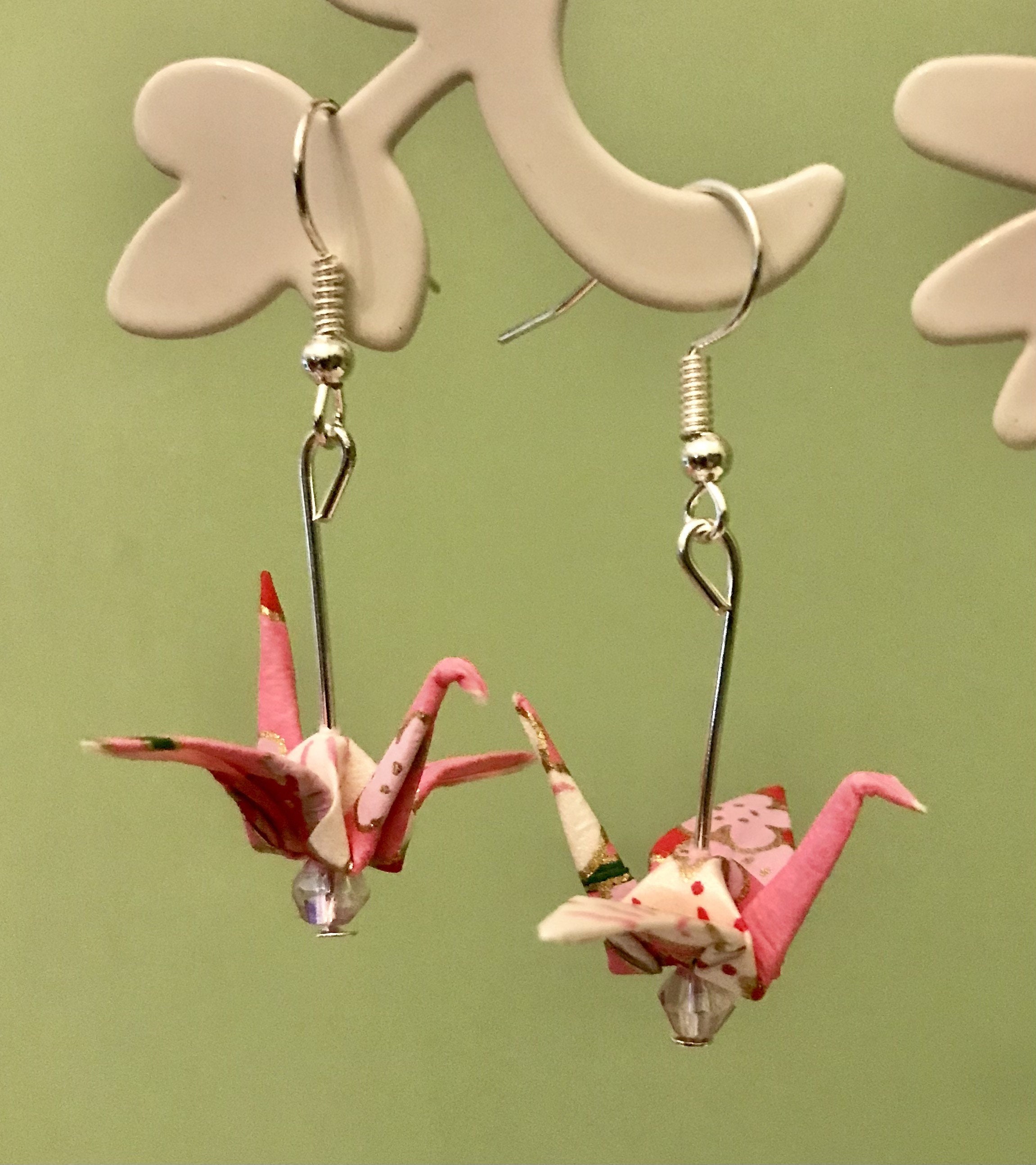 Origami Paper Crane Earrings Etsy Australia
