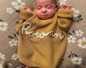 Personalisierter Baby Pullover mit Namen, Personalisierter Baby Pullover mit Namen, Geschenk für Mama, Geschenk für Baby Mädchen Jungen