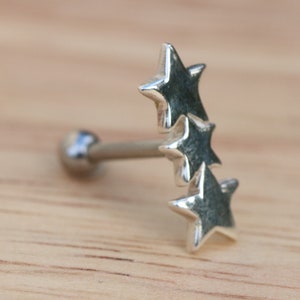 Star Helix Earring Upper Ear Piercing Stud Cartilage Barbell